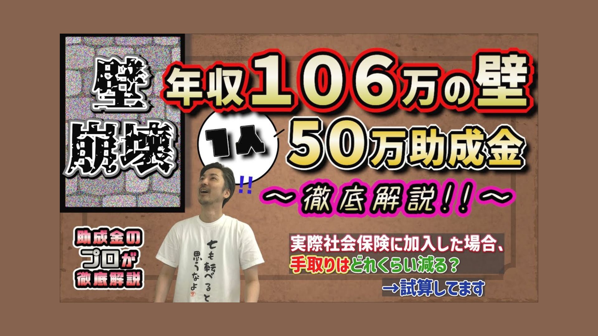 年収１０６万円の壁に対して一人５０万円の助成金制度を徹底解説